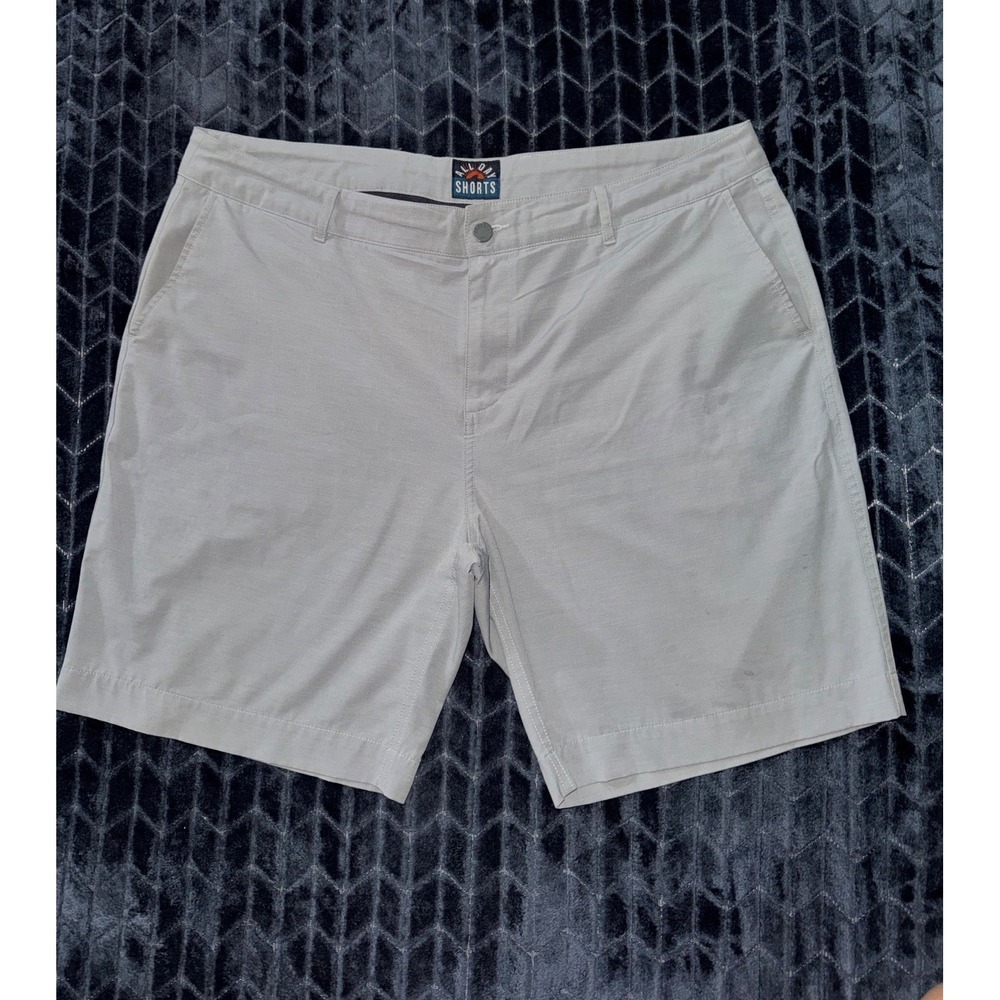 Faherty Shorts Mens Gray All Day Hybrid Quick Dry Stretch Drawstring Size 38